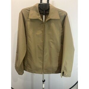 London Fog Men's Vintage Zip Up Jacket Tan Size 42 R. No lining.